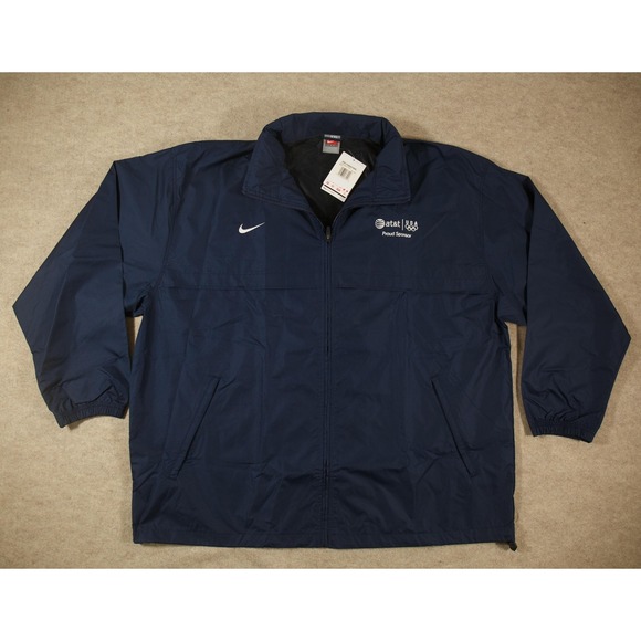 Nike Other - USA Olympics Jacket Mens 2XL Blue AT&T Proud Sponsor Nike Storm Full Zip